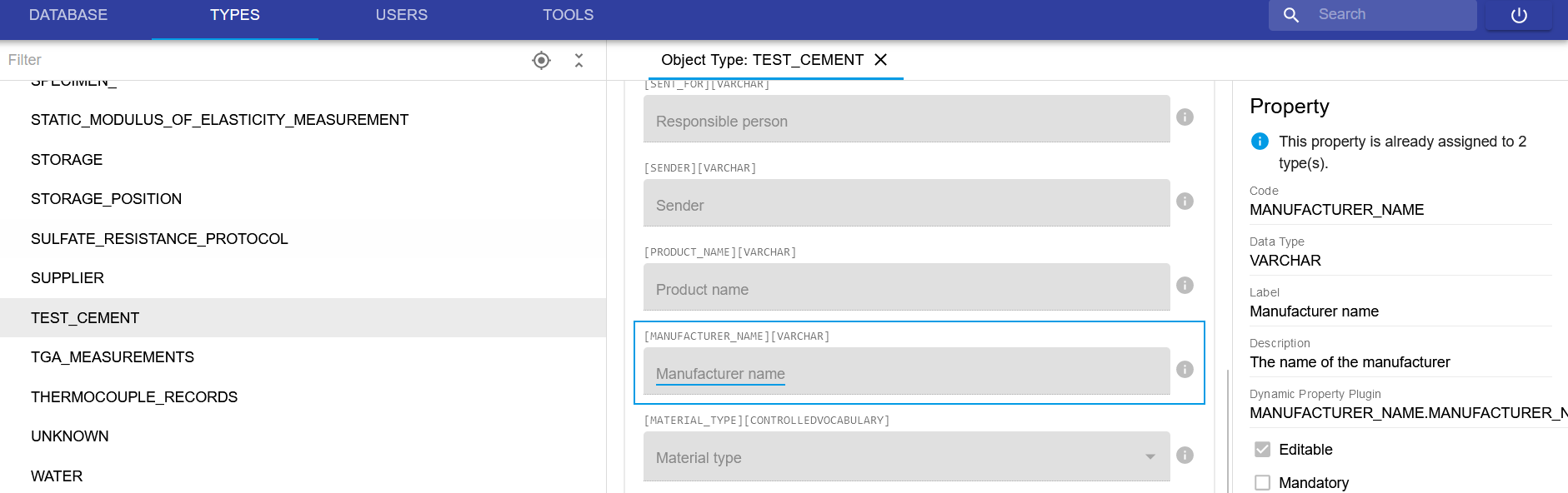 Dynamic property plugin